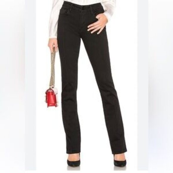 FRAME Denim LE MINI BOOT Pintuck in Noir cotton blend stone washed black size 27 - Picture 1 of 5